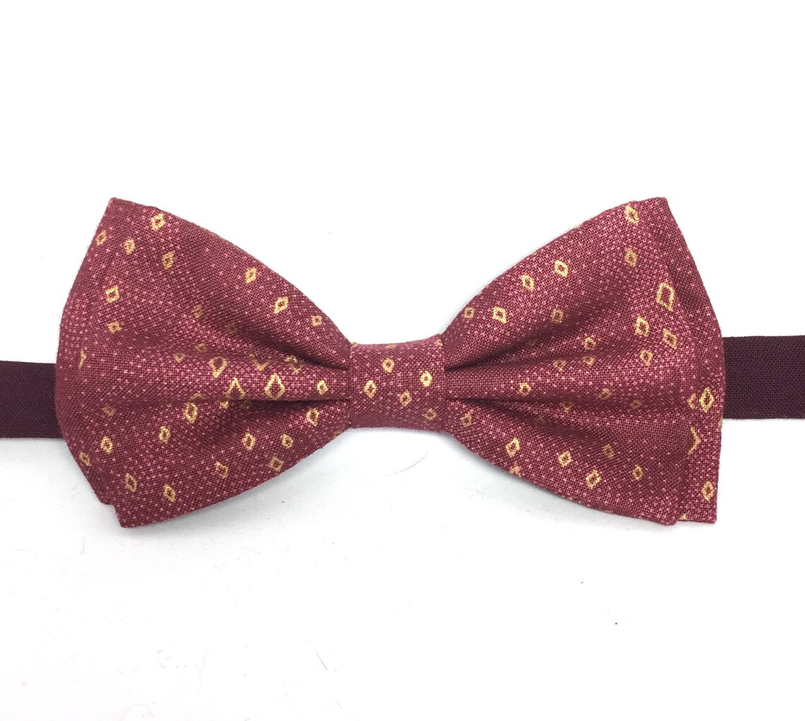 burgundy glitter bow tie