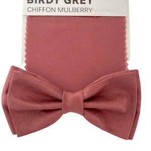 Chiffon Mulberry Bow Birdy Grey Tie Mauve Bowtie Mulberry Baby Boy Bow Tie Mulberry Wedding Berry Bow Tie Flower Girl Hair Bow Pocket Square