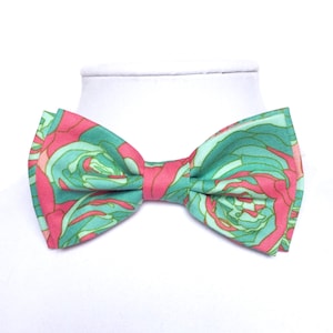 Kentucky Derby Bow Tie Hot Pink Green BowTie Neon Pink Green Seafoam Pink Baby Boy Bow Tie Pink Green Flower Bow Tie Bow Tie Bright Color