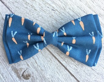 Blue Easter Bow Tie Baby Boys Carrot Bow Tie Easter Bow Tie Boys Easter Blue Boys Suspenders Carrot Blue Orange Suspenders Bow Tie