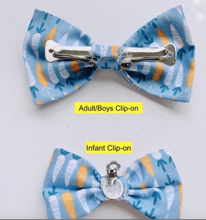 Blue Easter Bow Tie, Boys Carrot Bow Tie, Easter Bow Tie, Boys Easter Bow Tie, Bunny Bow Tie, Mens Bow Tie, Boys Bow Tie, Girls Easter Bow image 3