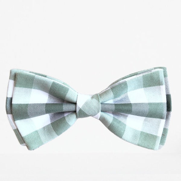 Azazie Matcha Bow Tie Sage Check Bowtie Moss BowTie Celadon Check Bow Boys Easter Bow Azazie Dusty Sage Bow Tie Toddler Bow Tie Gingham