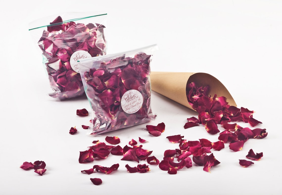 Freeze dried rose petals. 5 cups 1 liter of Second best Etsy