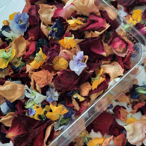Natural Rose Petal Biodegradable Wedding Confetti. Dried Rose Etsy