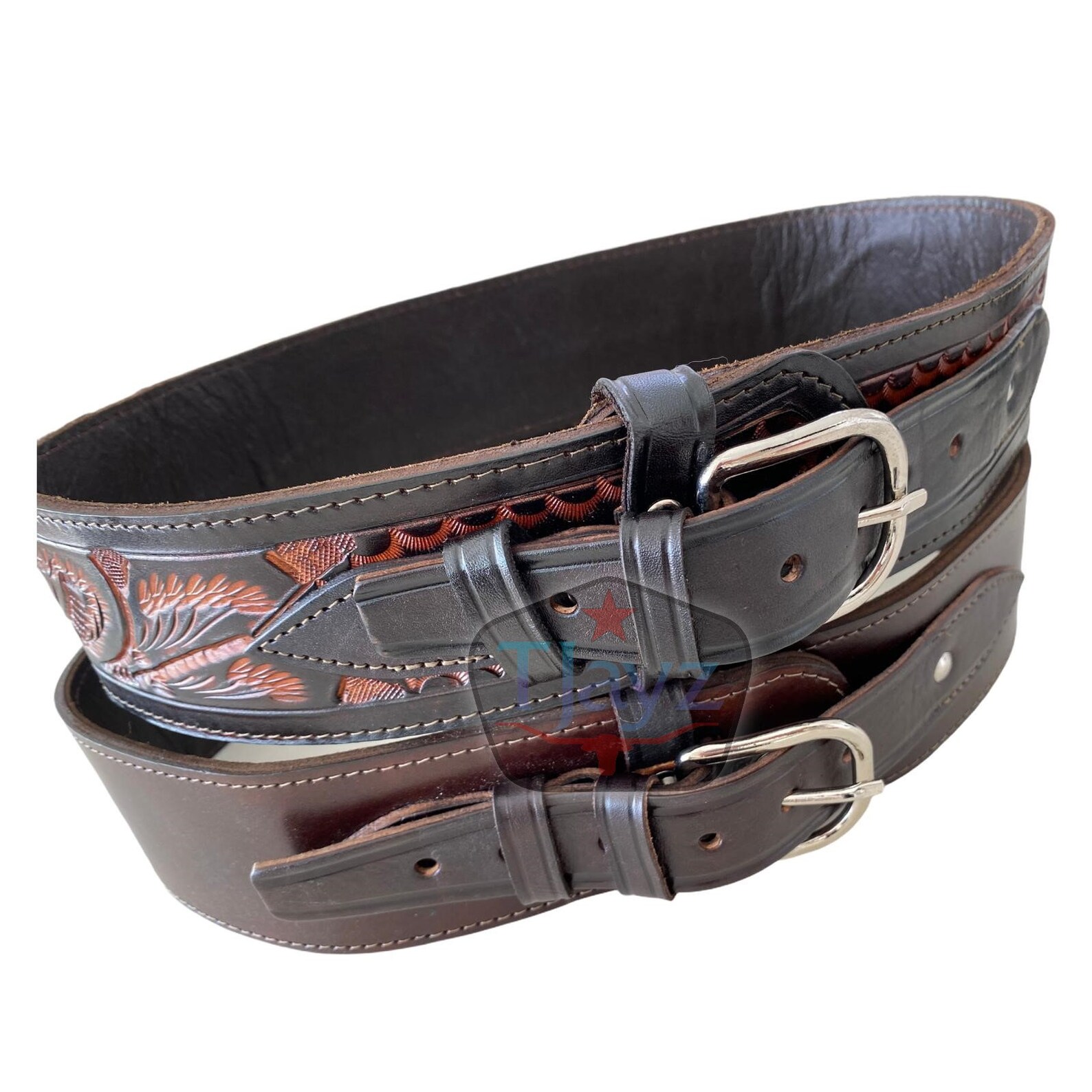 handmade-22-cal-cartridge-belt-leather-western-tooled-holster-etsy