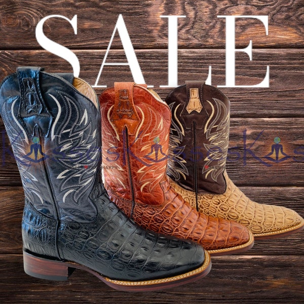 SALE! Urban Outlaw Handmade 100% Leather Alligator Rodeo Western Work Boots Botas