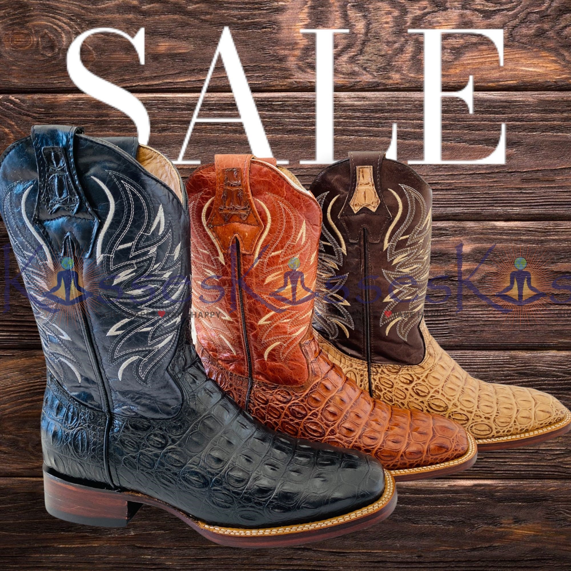 TJAYZ Handmade Leather Alligator Print Western Boots - Urban  display picture 3