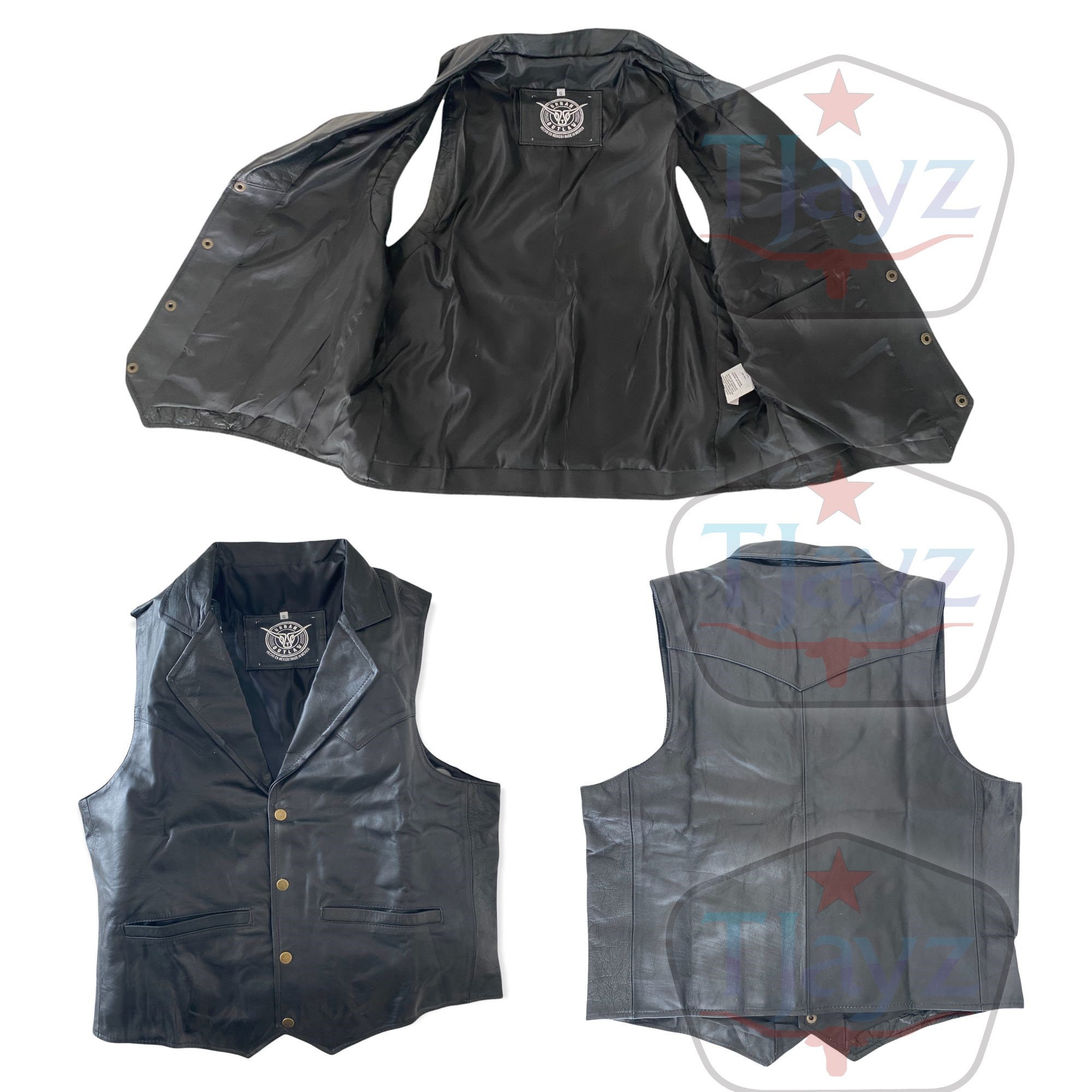 TJAYZ 100% Soft Leather Men's Vest Classic Western - Etsy