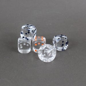 Vintage 1970s lucite dice set, Modern decor or Collectible