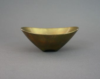 Vintage 1950s CARL AUBOCK brass trinket bowl, MCM decor, Made in Austria