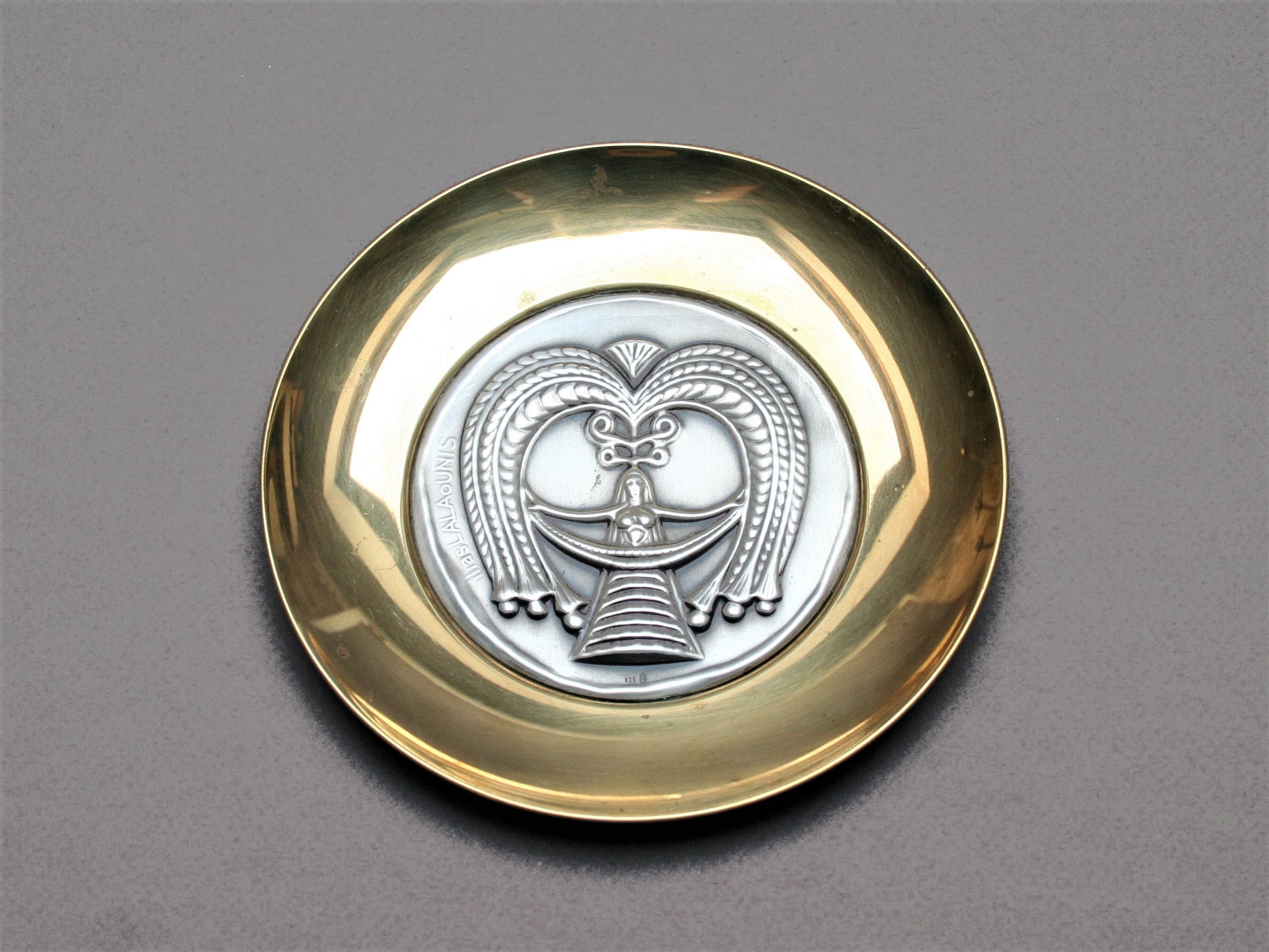 Vide Poche Ilias Lalaounis en Argent Massif 925 & Laiton, Vintage Années 70, Déesse Aphrodite