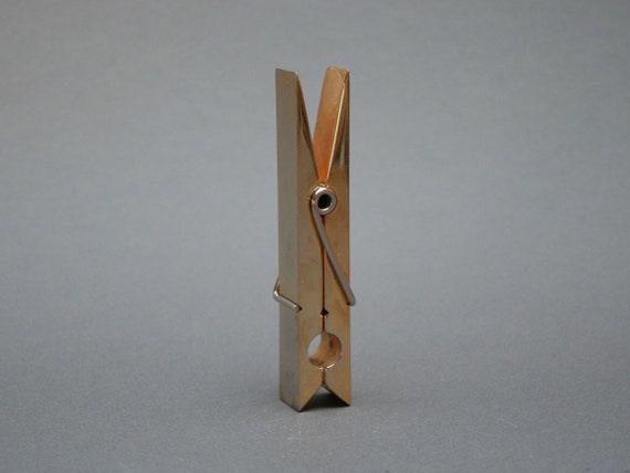 Vintage 1950s Clothespin Paperweight MCM Desk Accessory - Etsy