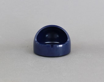 CINI & NILS Blue Melamine Ashtray, Futuristic Italian Modern Design 1970s