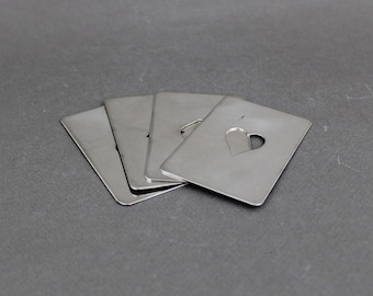 Silverplate Ace Card Plaques, Playing Card Paperweights Desk Decor 1930s Vintage
