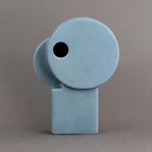 Vintage 1970s modern ceramic vase, Postmodern style, Italian design
