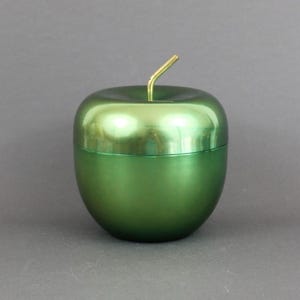Vintage 1950s ETTORE SOTTSASS ice bucket, Green Mela model, Modern bar cart decor