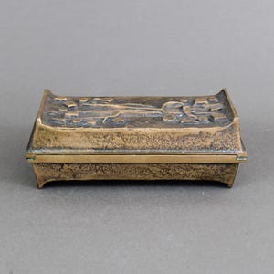Vintage 1960s JACQUES LAUTERBACH bronze box, Mid century sculpture, French artist