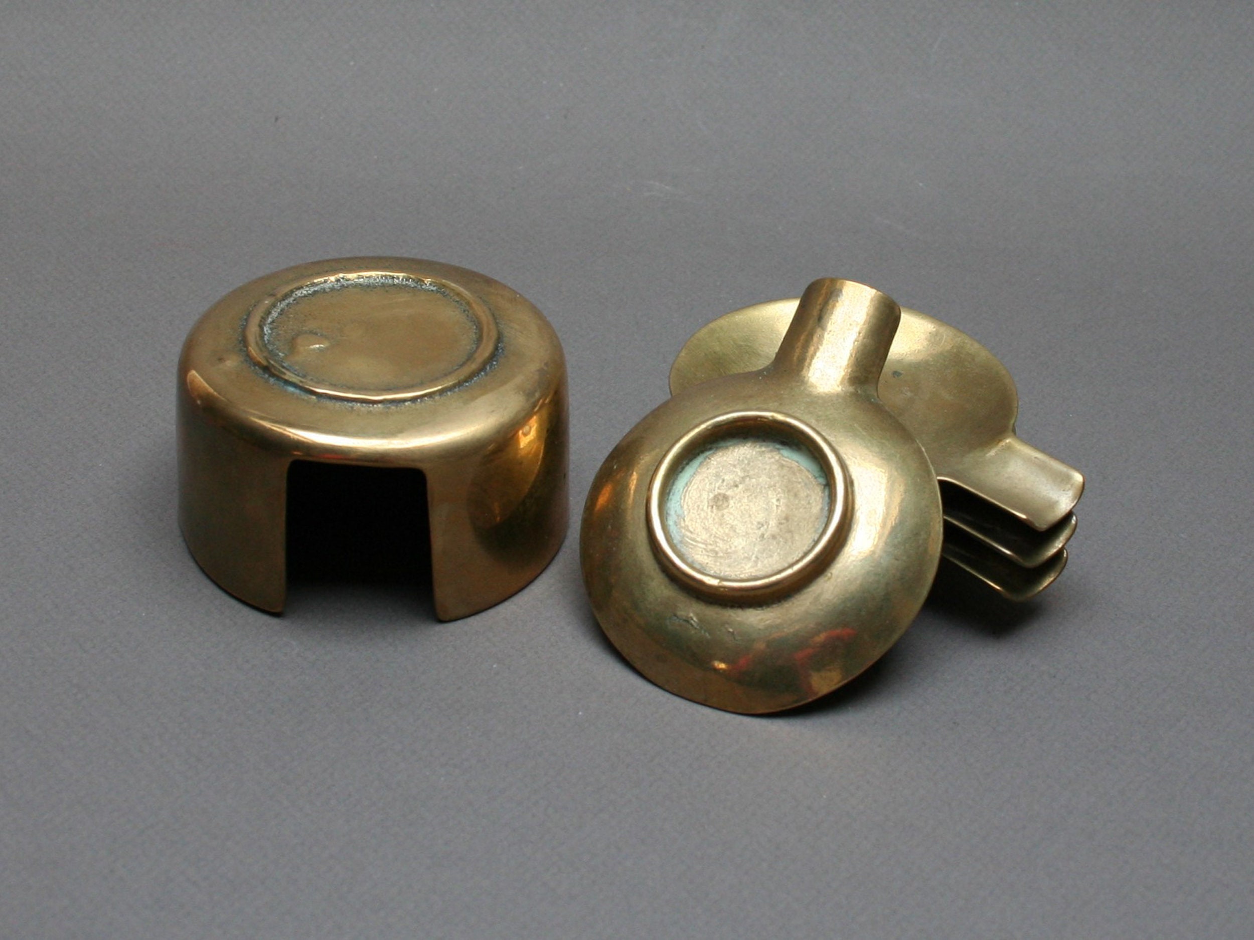 Vintage 1960s modernist stacking ashtrays MCM brass decor Etsy