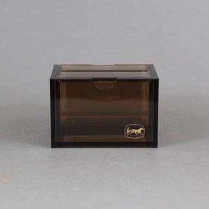 Distributore di sigarette in lucite vintage anni '70, accessorio per fumatori, decorazione da tavolino