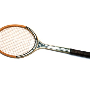 Vintage Wooden YANNICK NOAH Tennis Racket, French Brand Le Coq