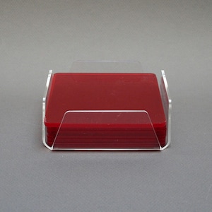 Vintage 1970s set of 6 lucite coasters, Modern barware, Minimalist bar cart decor