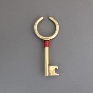 Vintage 1950s CARL AUBOCK key bottle opener, MCM wine corkscrew, Bar cart decor