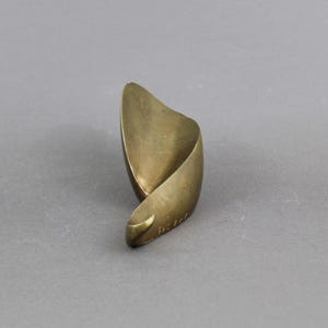 Vintage organische Bronzeskulptur aus den 1960er Jahren, abstraktes Kunstobjekt, signiert und nummeriert