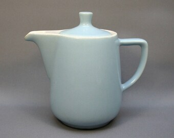 Vintage MELITTA light sky blue retro coffee pot, Pastel color ceramic, Model 0-4, 500 ml, Germany