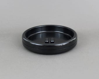 MAGIS Adam Ashtray Black Melamine, VAN ONCK Postmodern Italian Design 1980s
