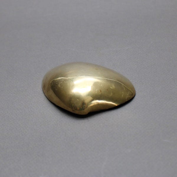 French Brass Seashell Sculpture, Mid Century Modern Shell Dish 1960s
