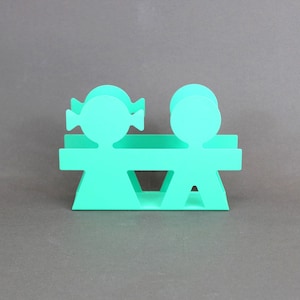 Organizador de escritorio vintage ALESSI de los años 90, portacorreo de metal, fabricado en Italia