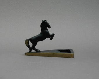 Ouvre-bouteille en laiton RICHARD ROHAC Autriche des années 1950, articles de bar figurine cheval, cadeau équestre