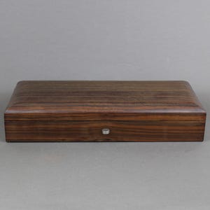 French Art Deco rosewood box, Old 1920s jewelry casket with key, Antique decorative box