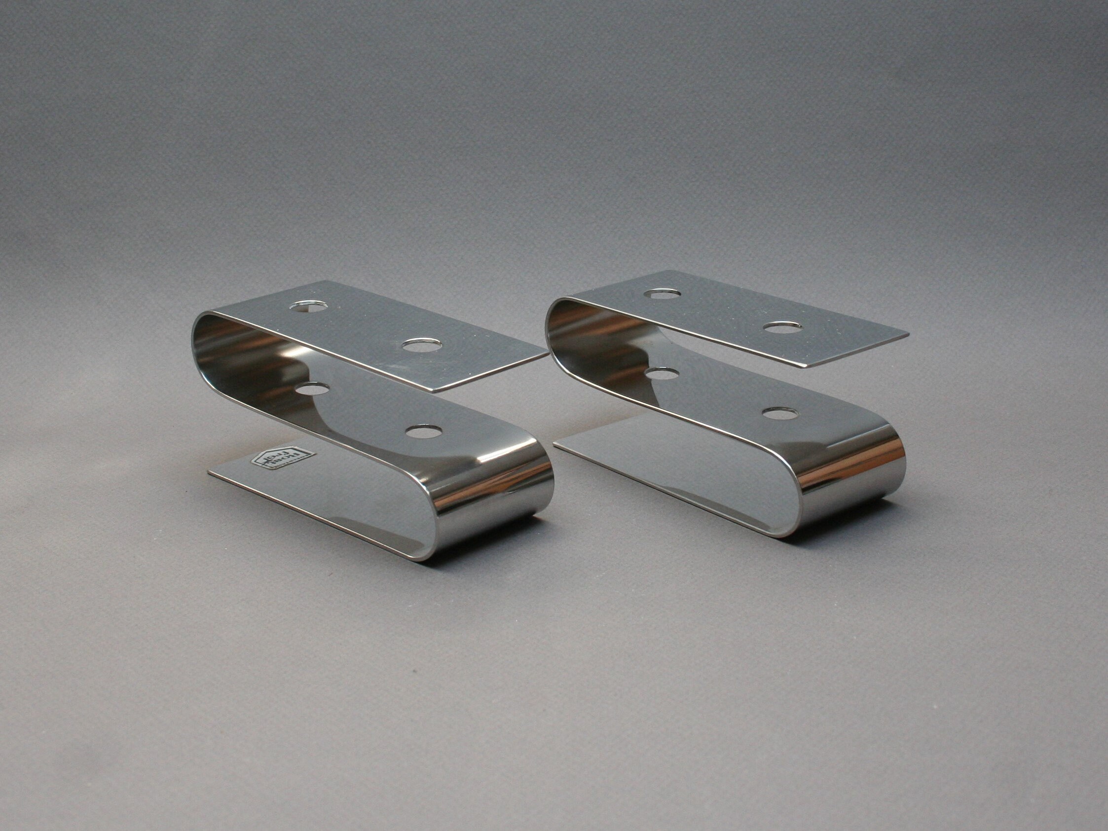 Paire de Bougeoirs en Inox, Vintage Années 70, Décoration Design