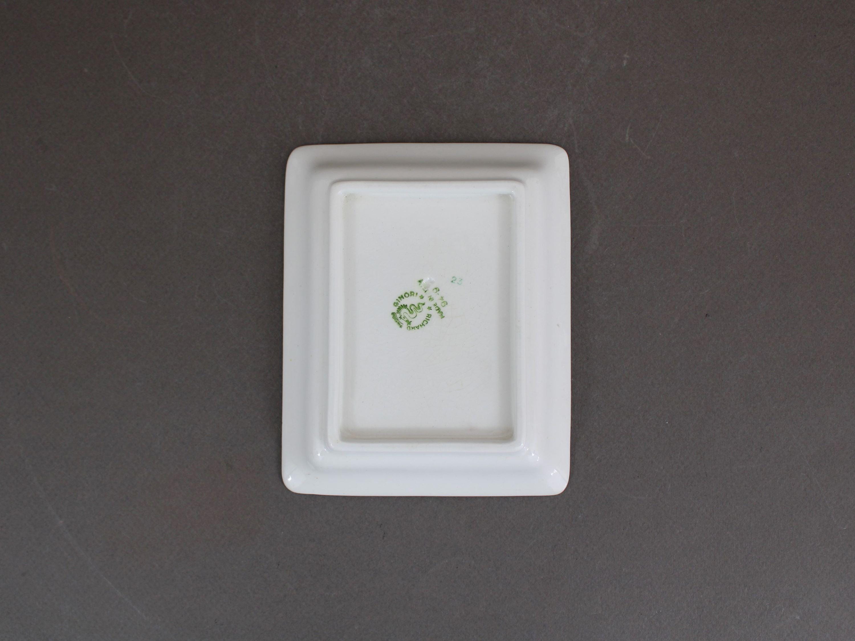 Vintage 1960s LUCKY STRIKE Advertising Ashtray, Richard Ginori Italy  Porcelain, Raymond Loewy Design