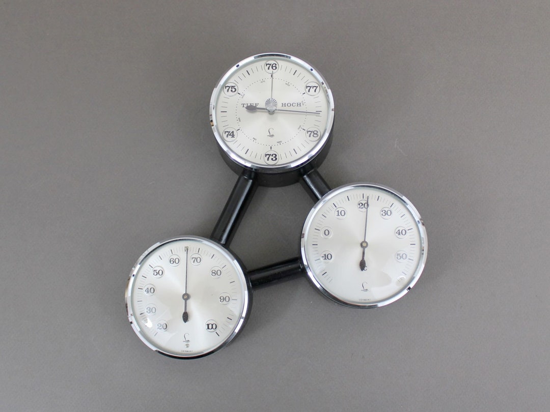Vintage 1960s HANS LUFFT Weather Station, Atomic Decor, Space Age Era ...