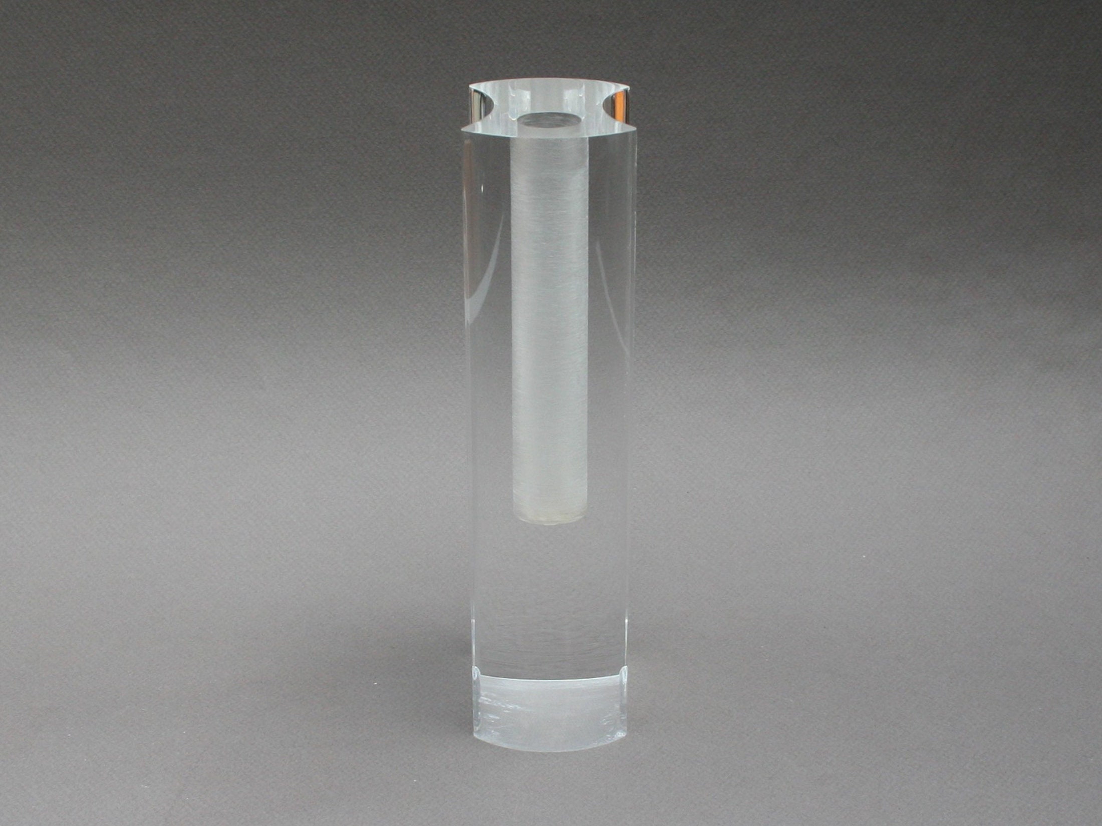 Vase Team Guzzini en Plexiglass, Vintage Années 70, Soliflore Transparent, Décoration Design, Made i