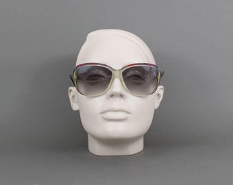 Lunettes de soleil COURREGES vintage des années 1980, forme oversize, fabriquées en France