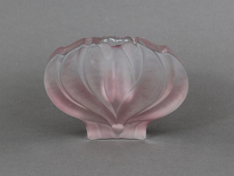 Vintage 1970s WALTHER GLAS Lotus Bud Vase Polished & Frosted Etsy