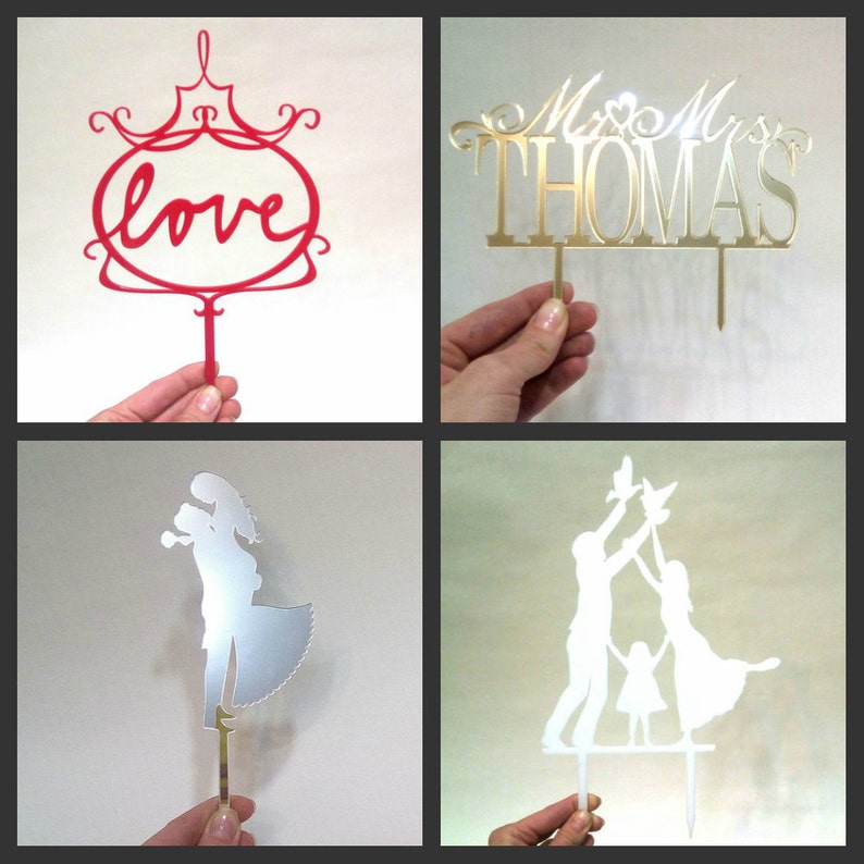 Mr and Mrs Smith Wedding Cake Topper Personalized with Last Etsy