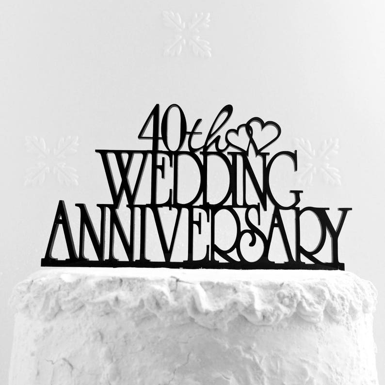 40th wedding anniversary cake