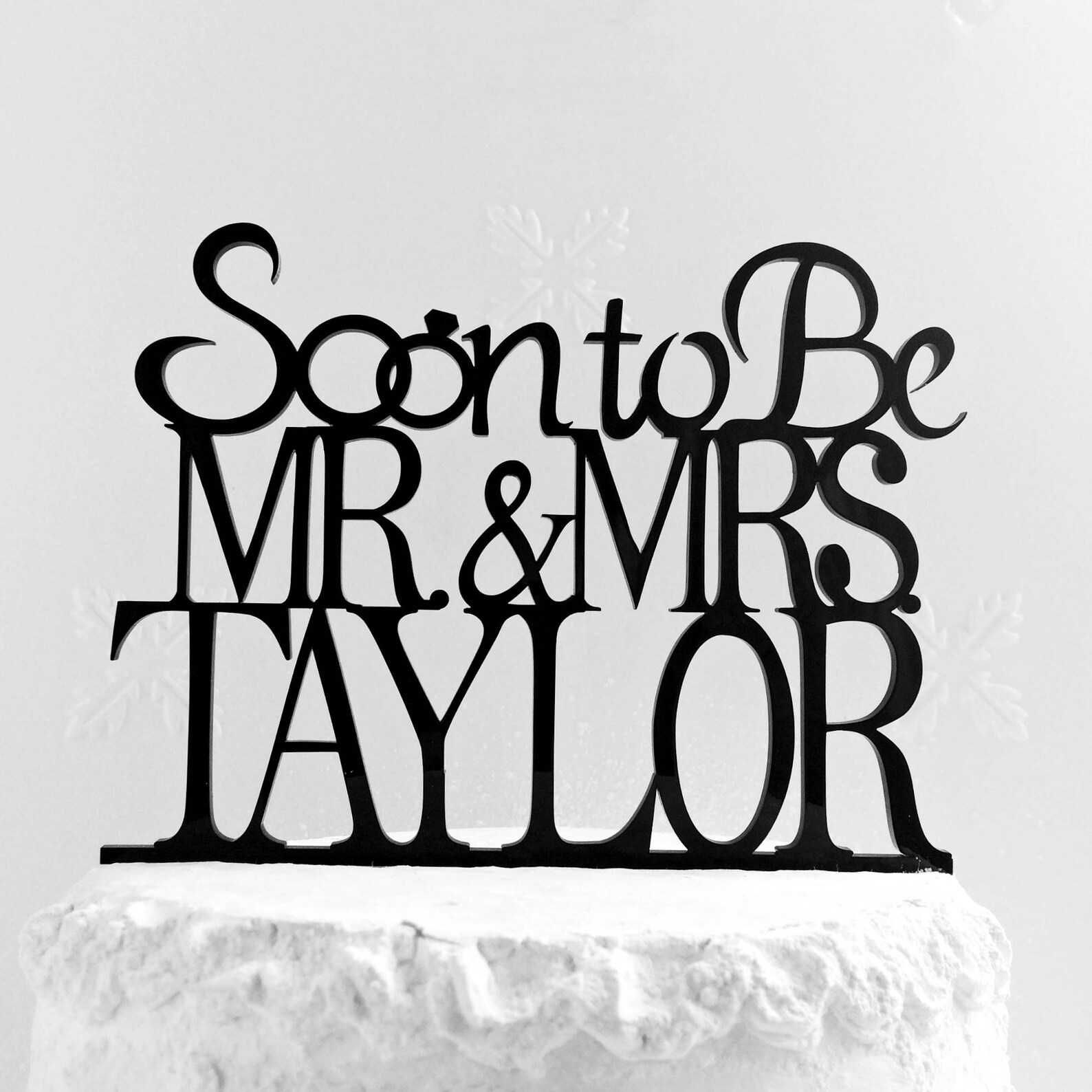 Soon To Be Mr & Mrs Cake Topper Personalized Last Name Etsy