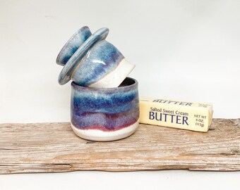 butter crock, French Butter Crock, butter dish, Ceramic Butter Keeper, Garlic Roaster, farmhouse #1