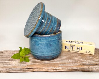 butter crock, French Butter Crock, butter dish, Ceramic Butter Keeper, Garlic Roaster, farmhouse #1