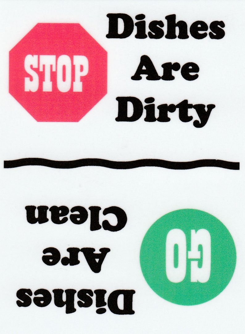 Clean Dirty Dishwasher Dishes Are Clean Dishes Are Etsy