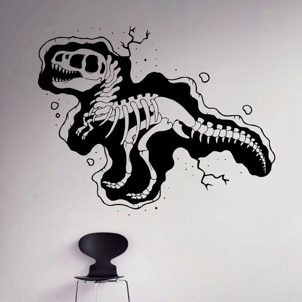 Sala infantil de dinosaurio fósiles vinilo etiqueta pared período Jurásico Sticker infantiles pared Interior gráficos dormitorio para niños arte 9(dsr) de la pared