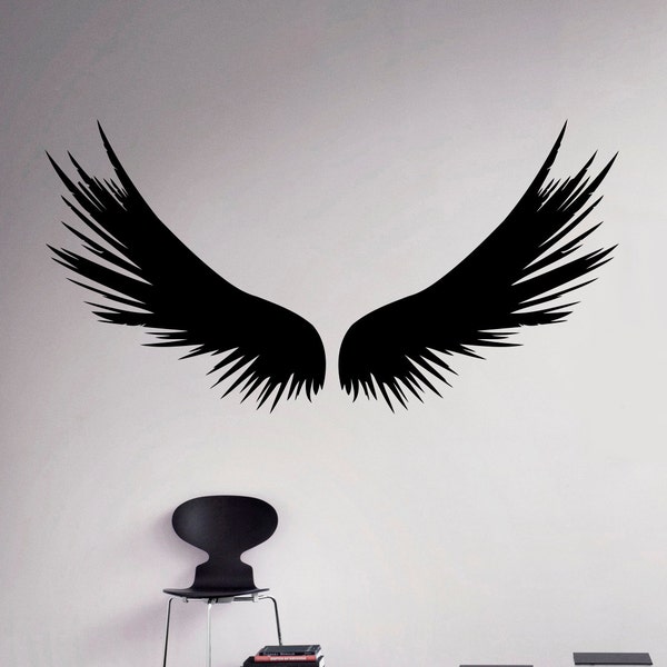 Angel Wings Wall Decal Etsy