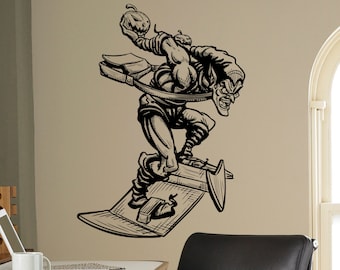 Calcomanía de pared de cómics del Duende Verde, supervillano, vinilo decorativo para el hogar, ideas de decoración, arte de pared interior 4 (ggb)