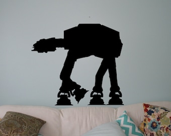 AT AT Walker Wall Vinyl Decal Star Wars Wall Sticker Home Interior Living Room Bedroom Decor Removable Custom Stickers 5(atat)
