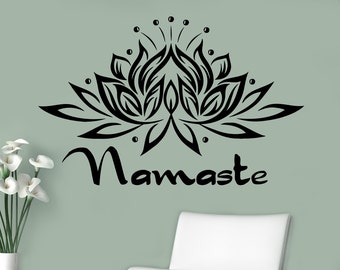 Namaste Autocollant Mural Amovible Décalque Maison /& Bureau Décoration murale Poster